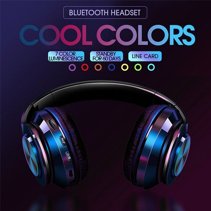 Wireless RGB Bluetooth Headset Subwoofer Stereo Headphone - Image 3