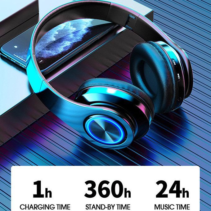 Wireless RGB Bluetooth Headset Subwoofer Stereo Headphone - Image 5